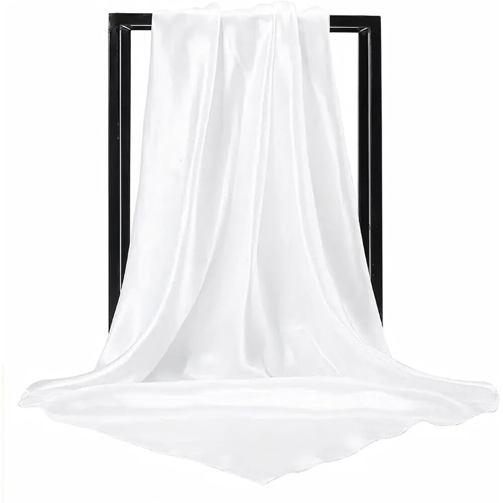 35" Square Silk Like Head Scarf - Women's Fashion Silk Feeling Scarf for Hair Wr - Picture 3 of 5